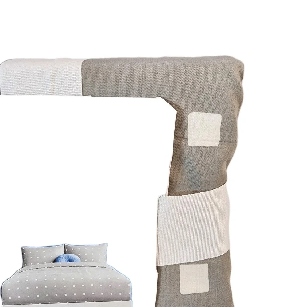 3 Piece Duvet Cover Set Room Essentials Grey/ White Check Square Full/Queen New